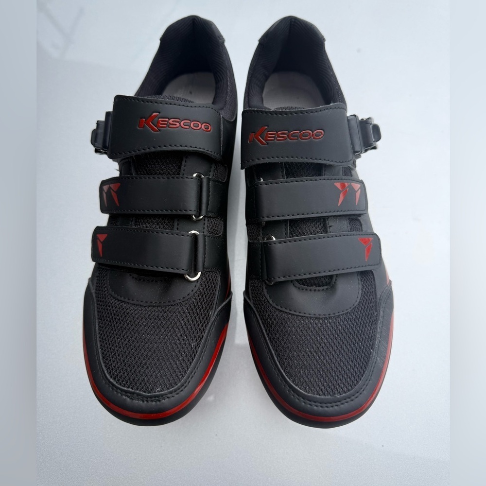 Kescoo Men’s Cycling Shoes Size 44 EU (US 10.5-11) – Look Delta Cleats Included